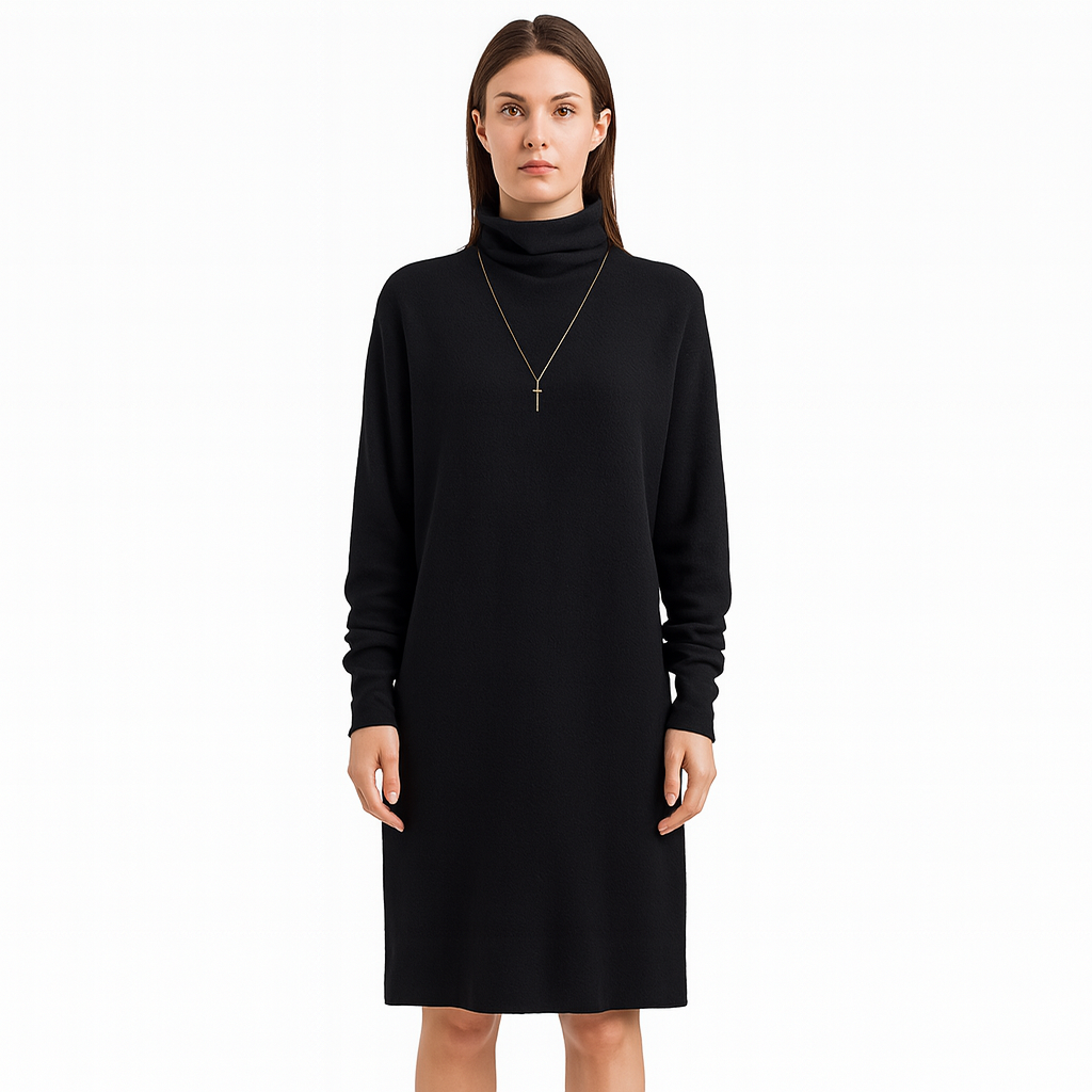 Arlena Samt-Turtleneck Kleid