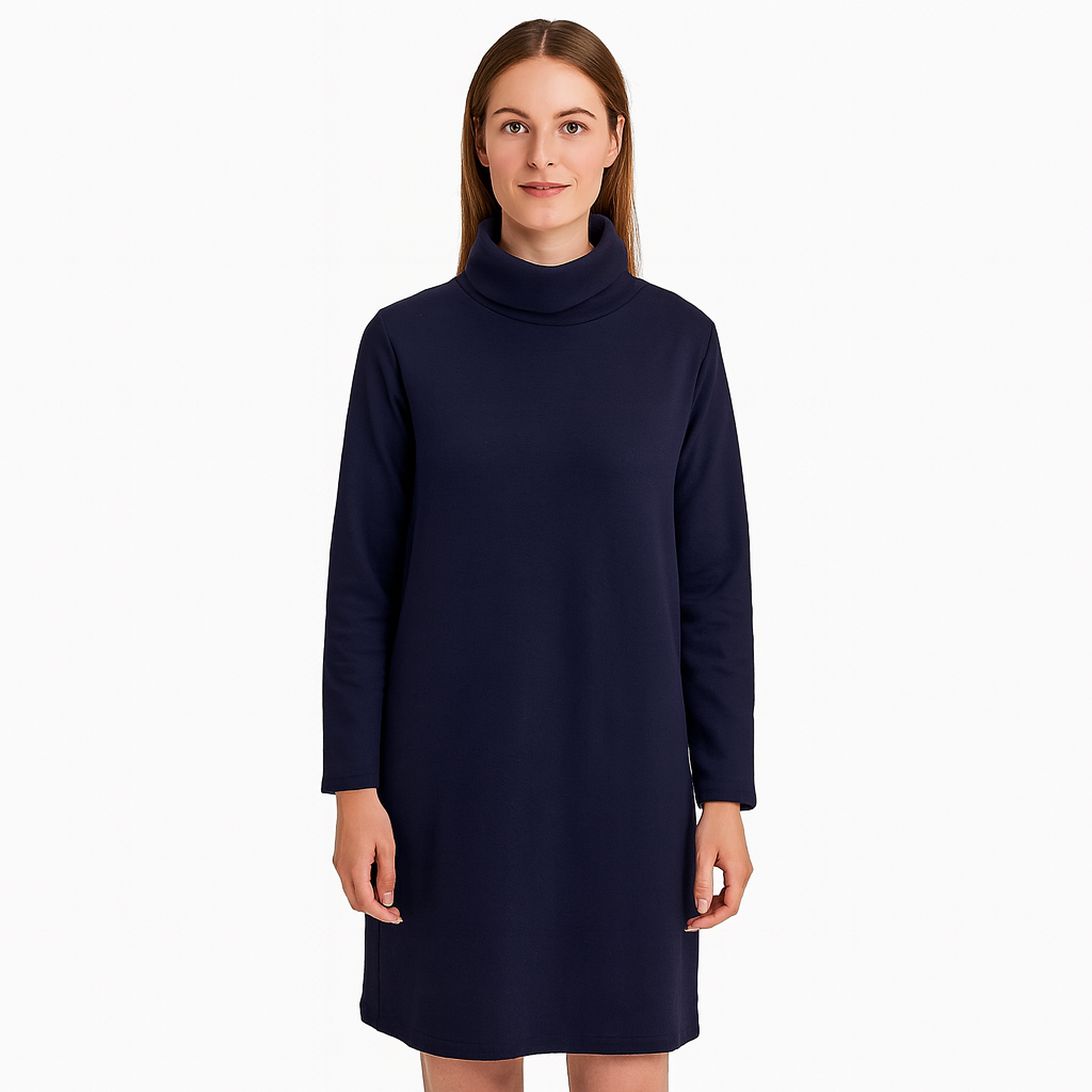 Arlena Samt-Turtleneck Kleid