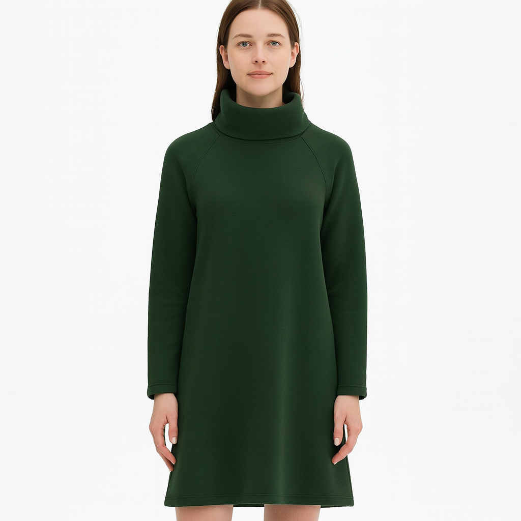 Arlena Samt-Turtleneck Kleid
