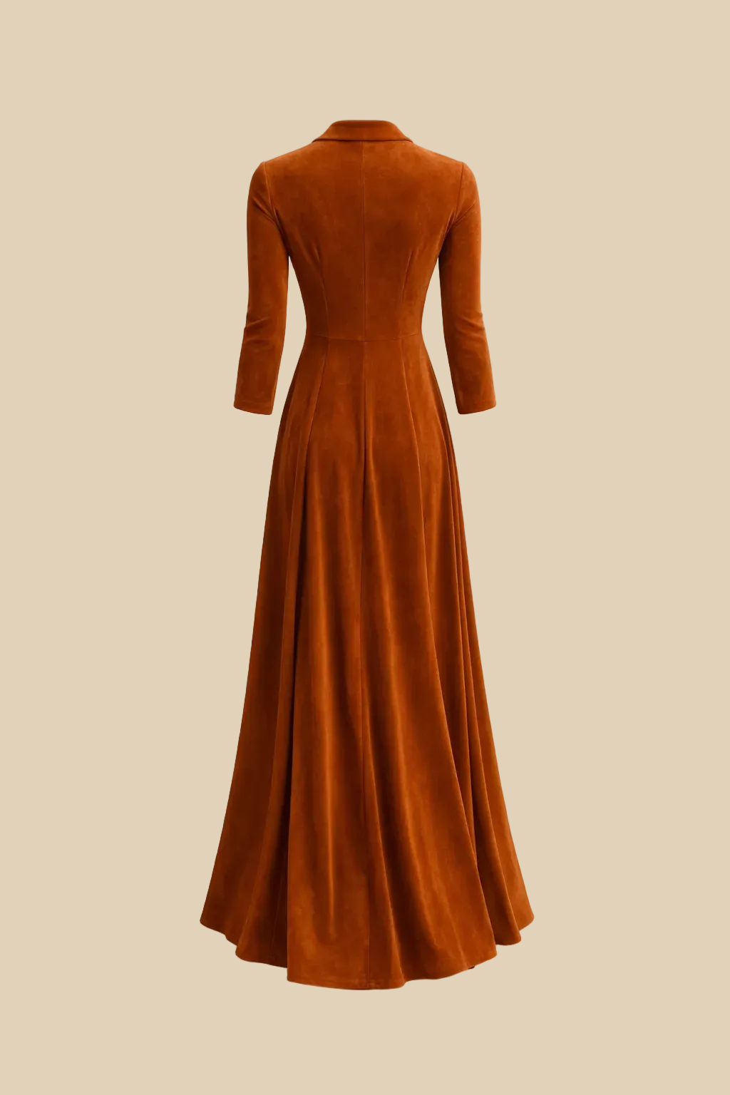 Fließendes Winter-Samtkleid