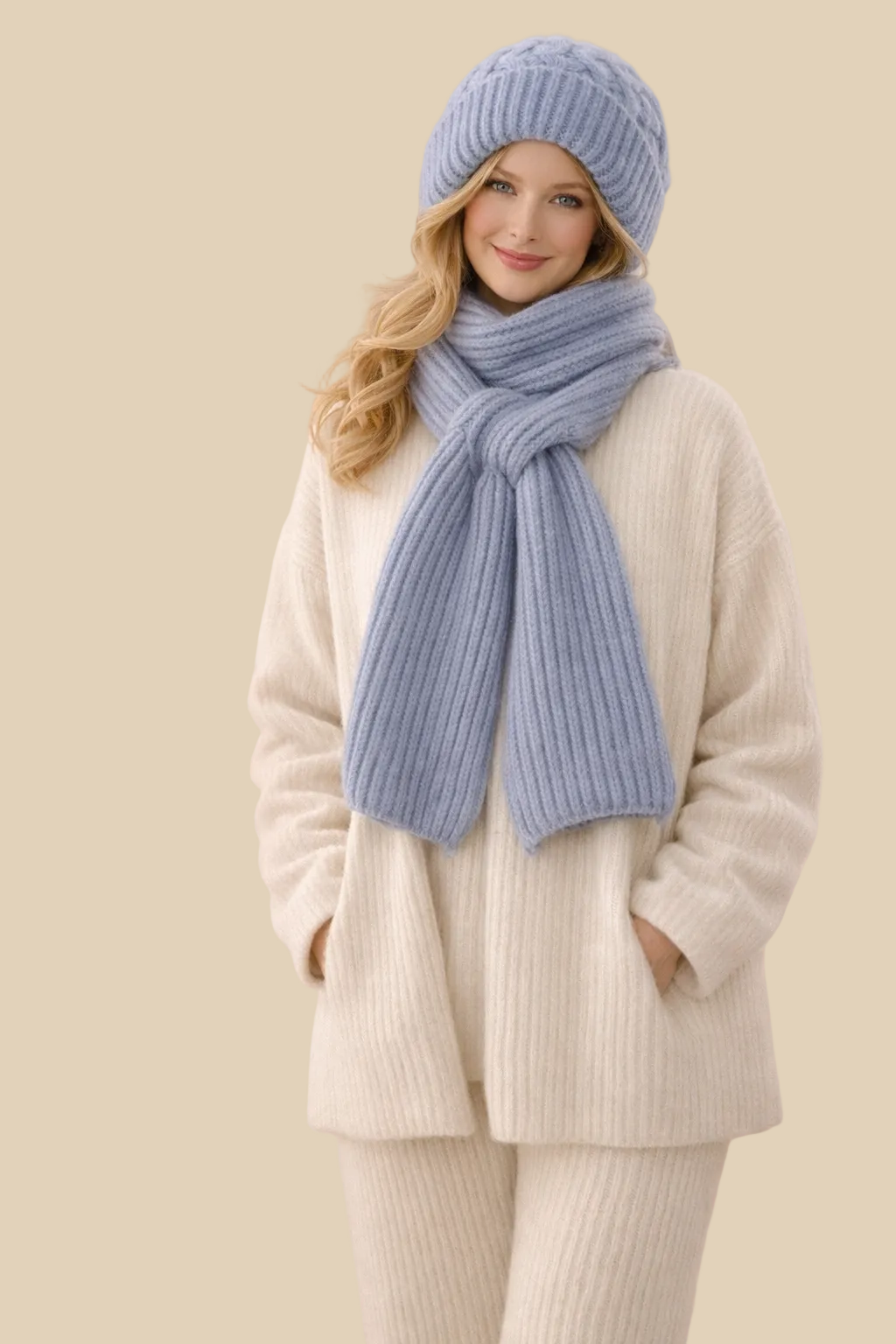 Strickschal-Set für Damen