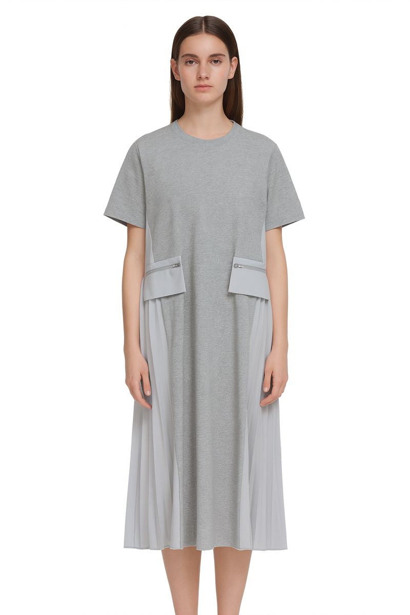 Plissiertes Midikleid