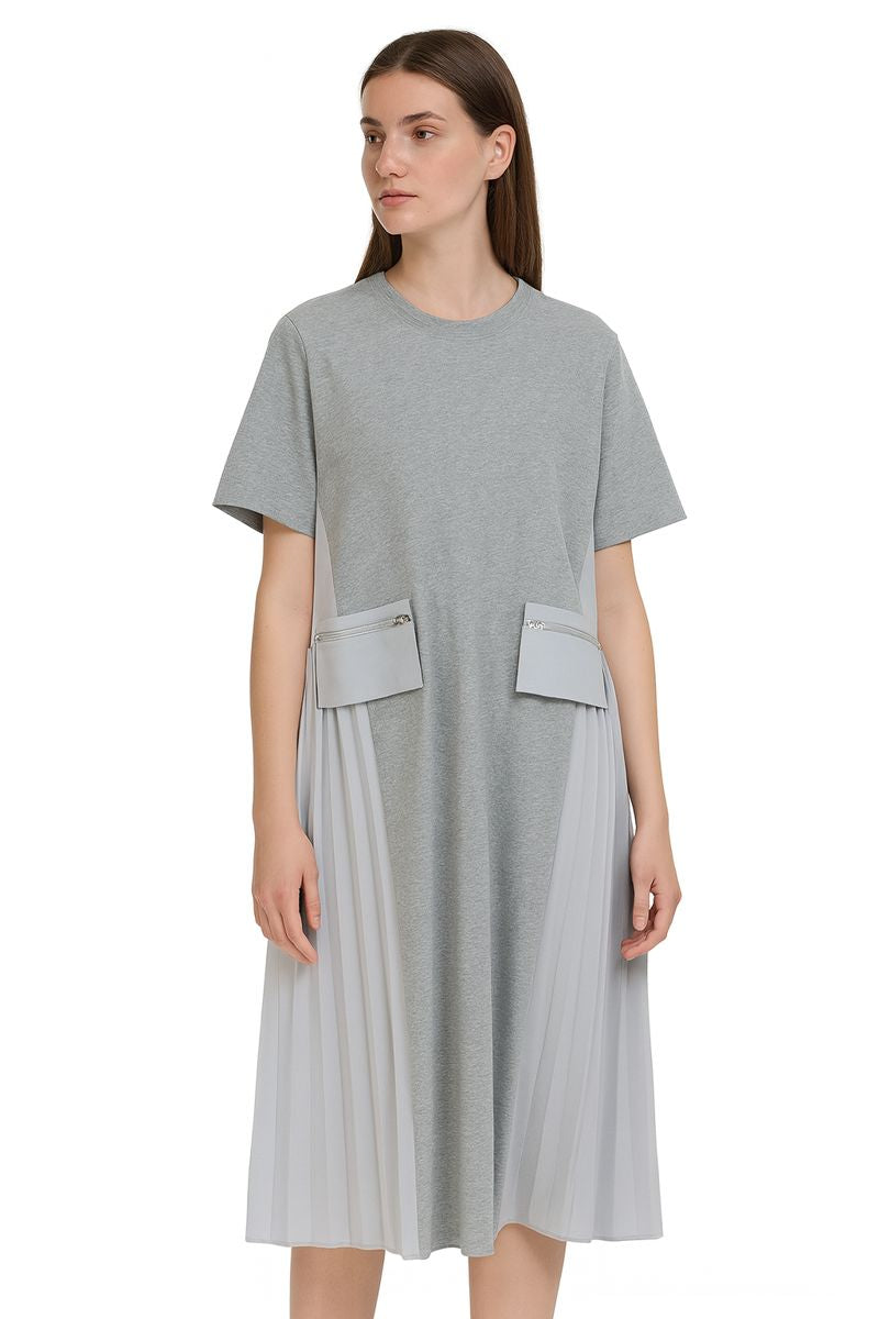 Plissiertes Midikleid