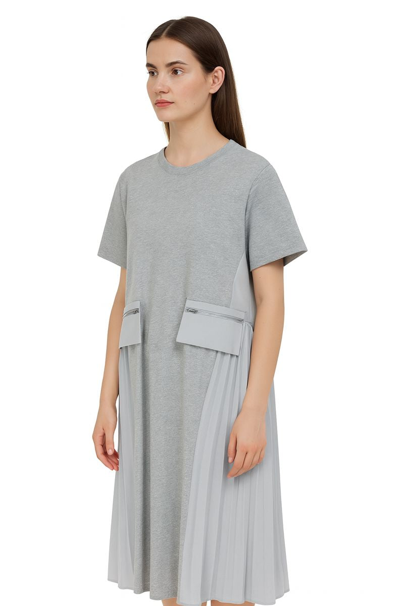 Plissiertes Midikleid