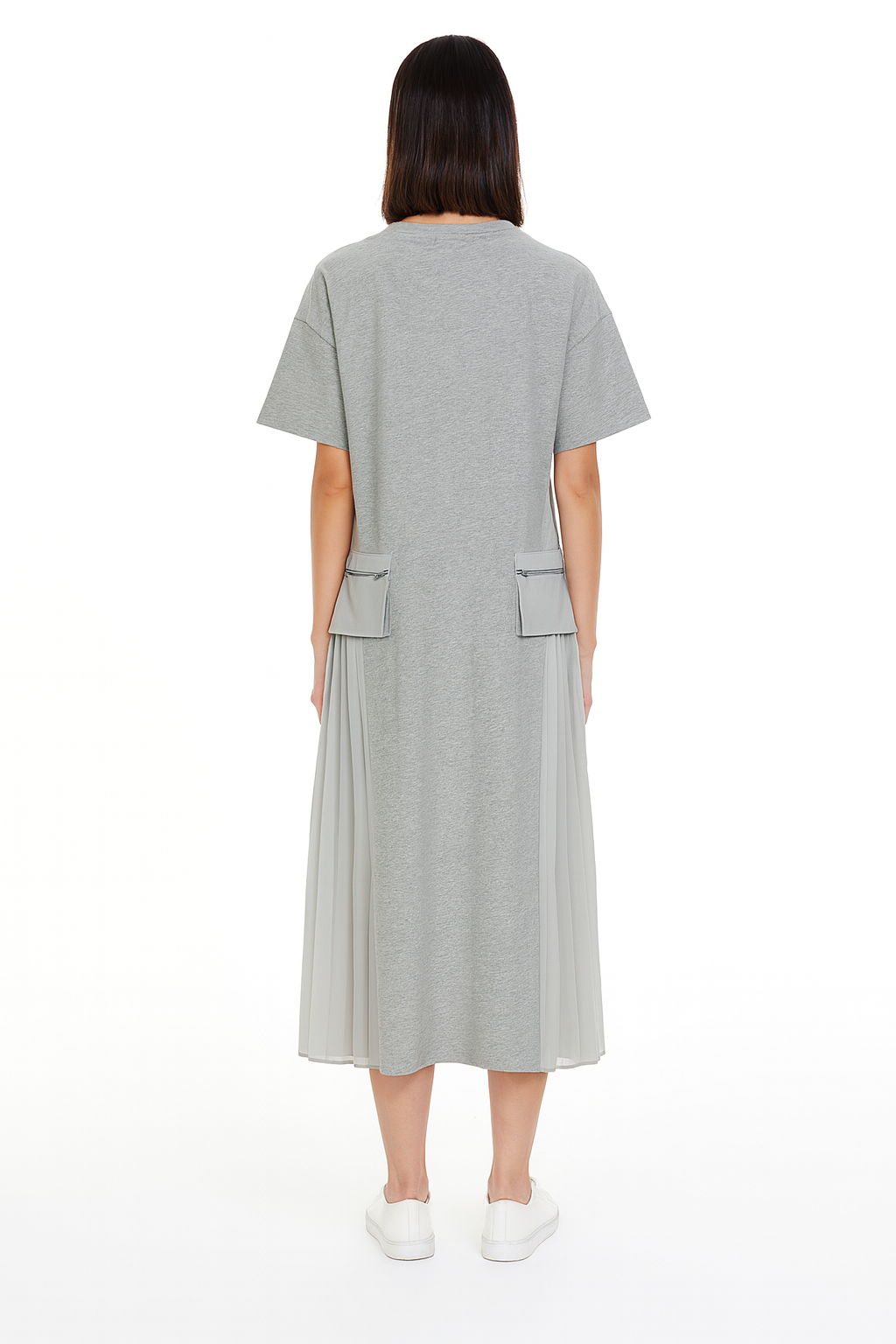 Plissiertes Midikleid