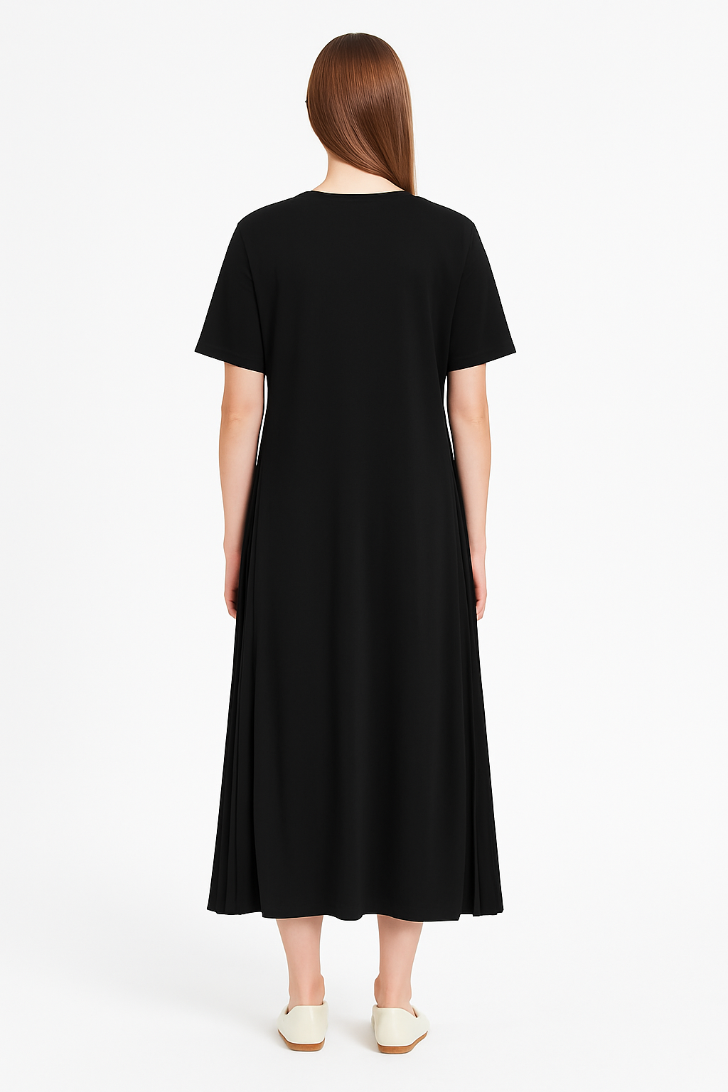 Plissiertes Midikleid