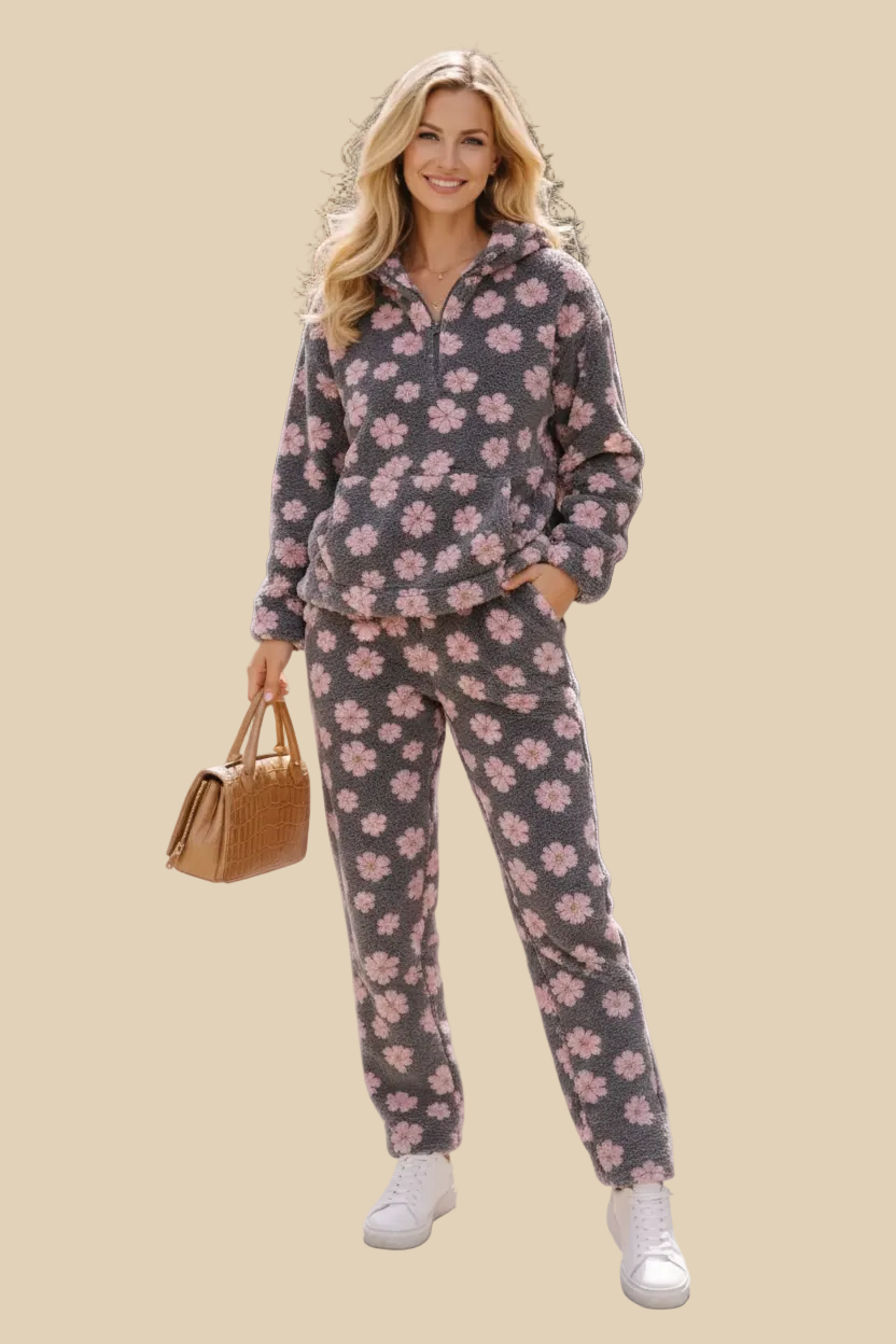 Florales Teddy-Sweatshirt