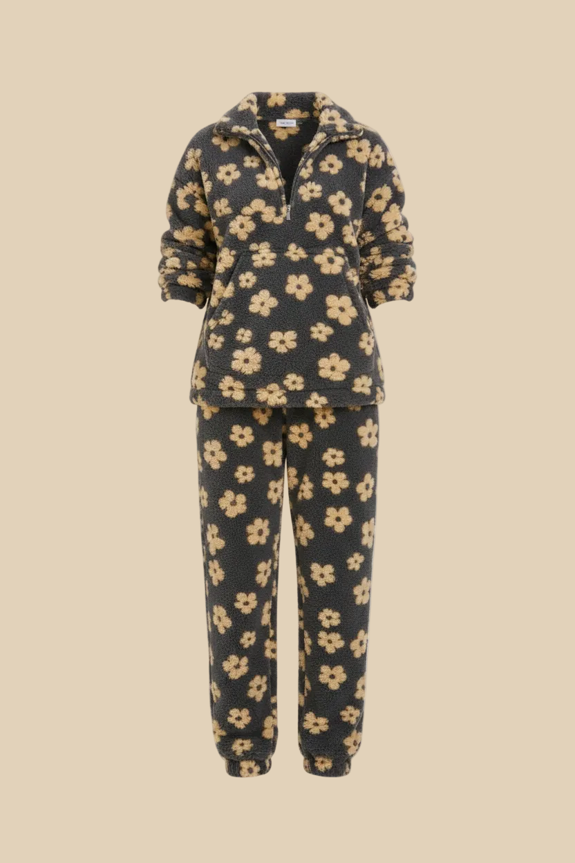 Florales Teddy-Sweatshirt