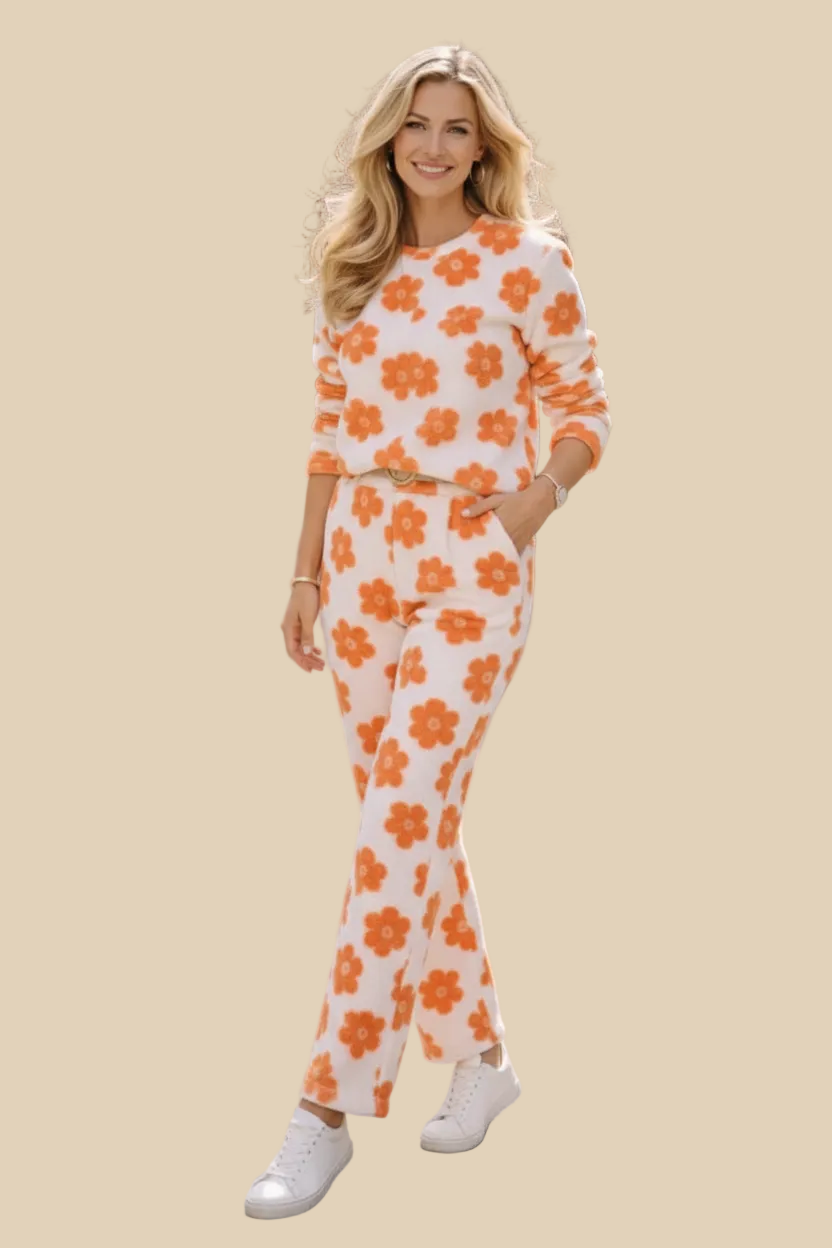 Florales Teddy-Sweatshirt