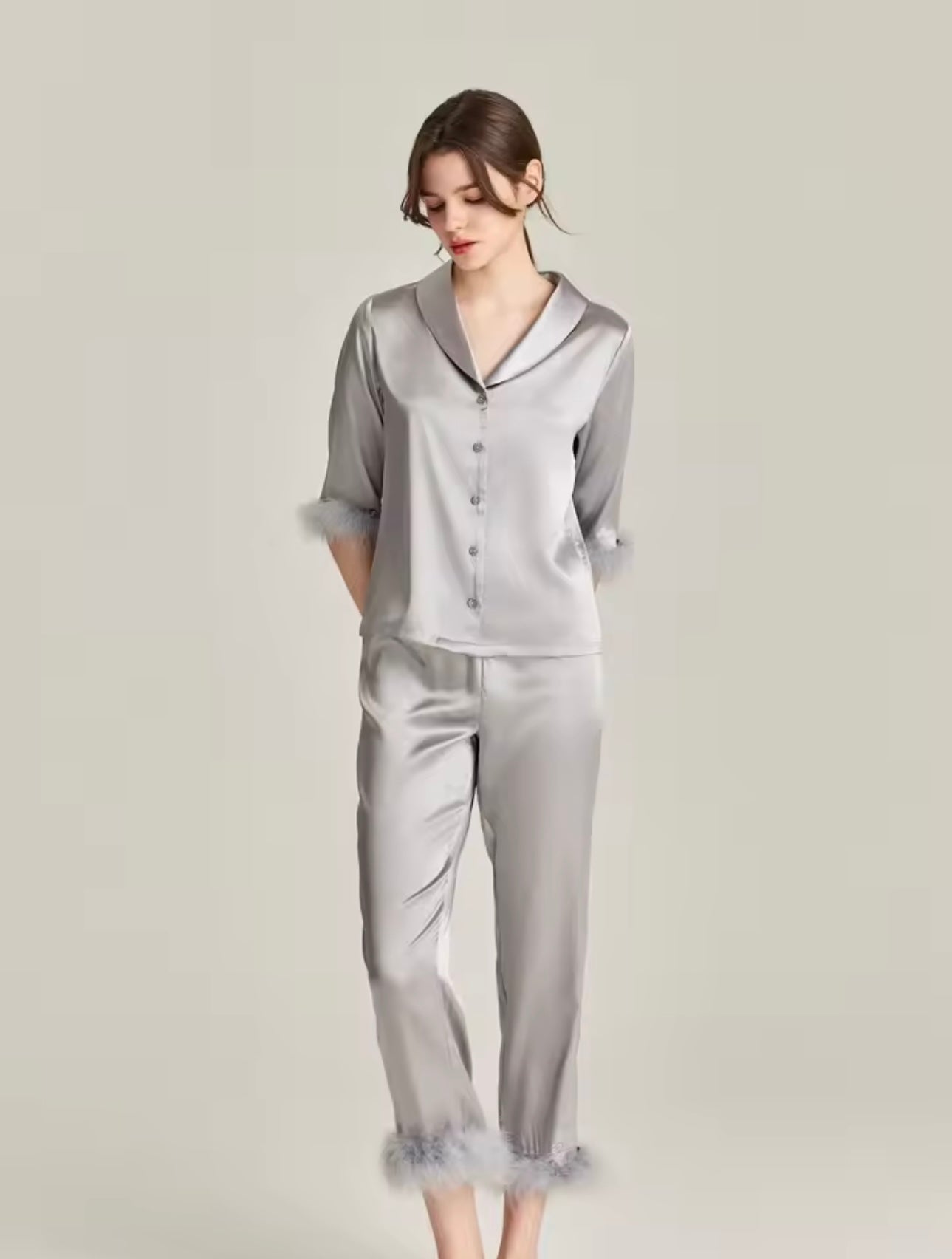 Silk Feather Pyjama