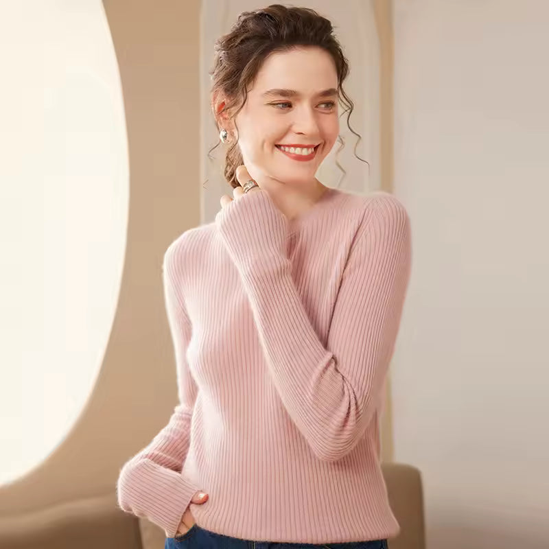 Eleganter Kaschmir-Rundhals Pullover