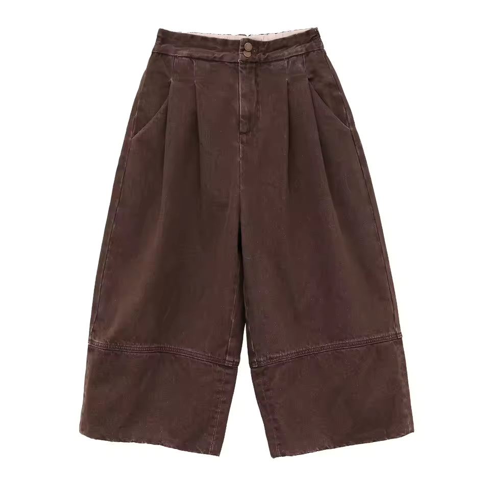 Winter Loose Wide-Leg Jeans