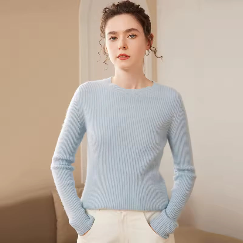 Eleganter Kaschmir-Rundhals Pullover