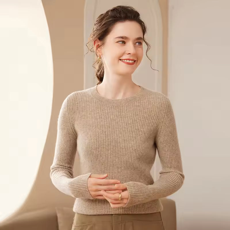 Eleganter Kaschmir-Rundhals Pullover