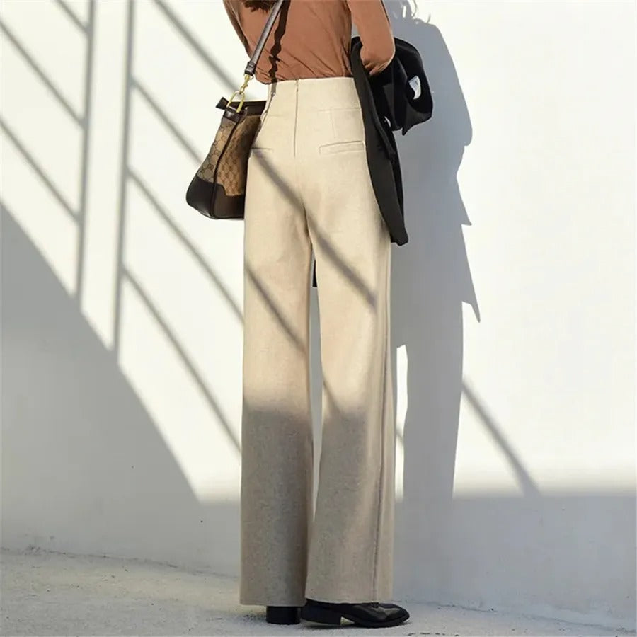 Wollhose High Waist Wide Leg