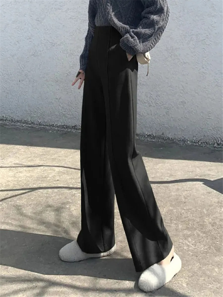 Wollhose High Waist Wide Leg