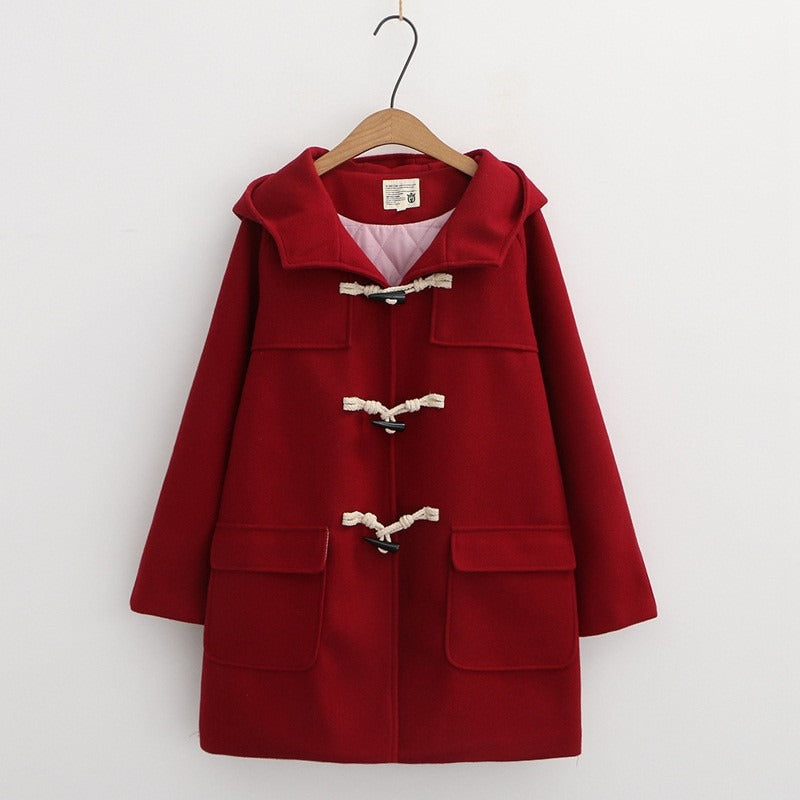 Woll Mid Länge Dufflecoat