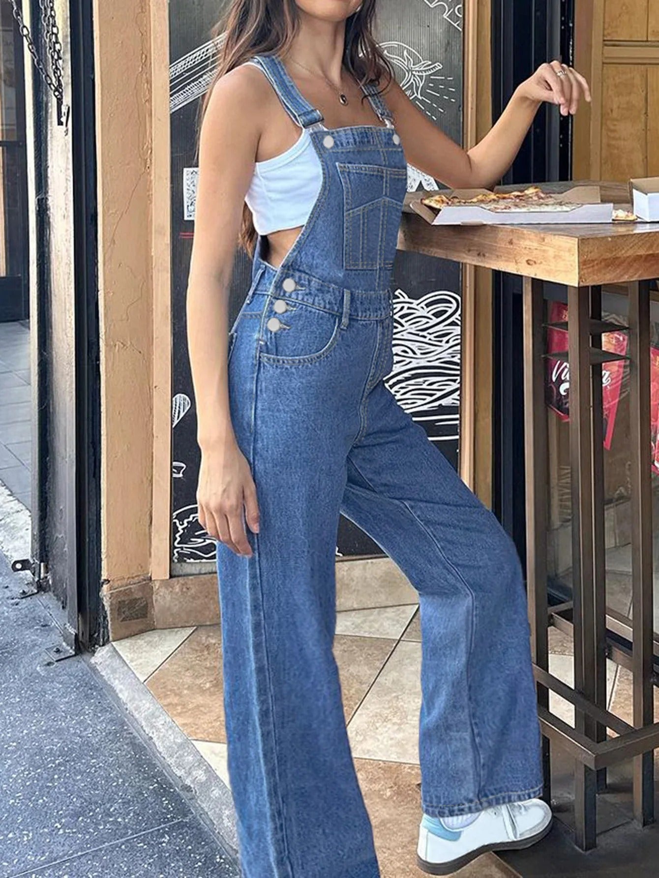 Relaxed Denim Latzhose