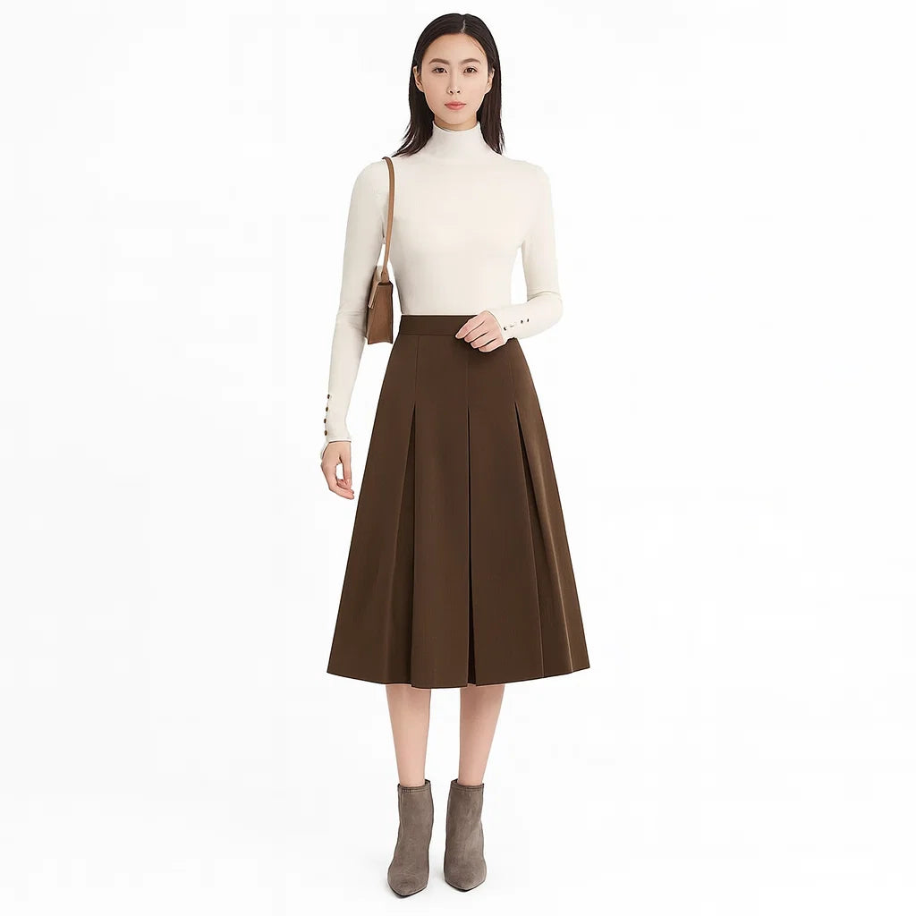 Woolen A-Line Midirock