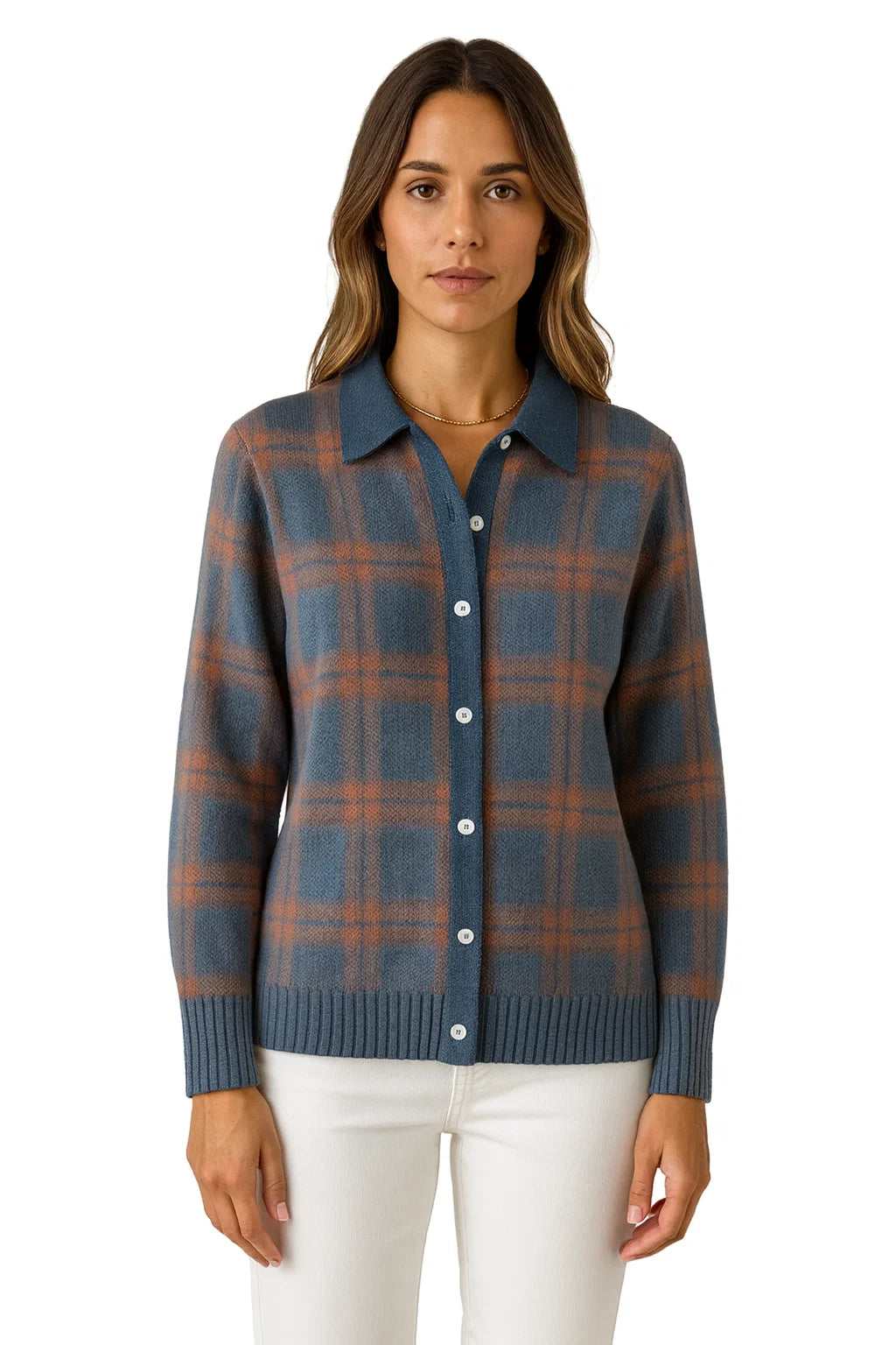 Kariertes Casual-Langarmhemd