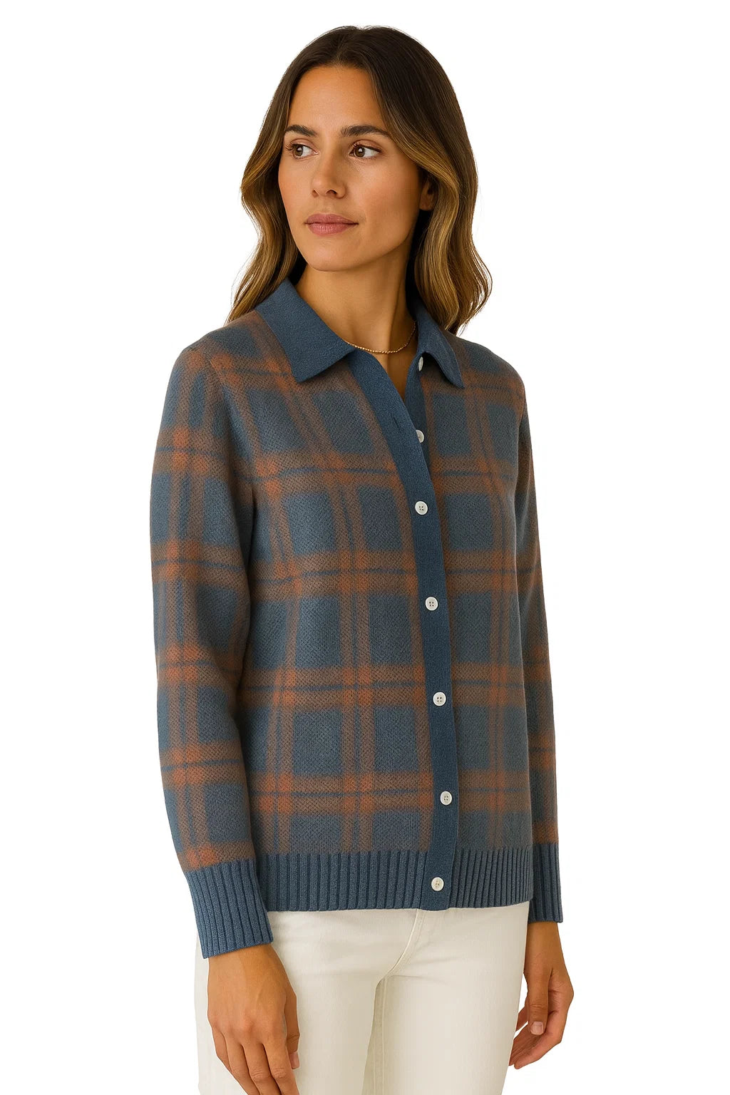 Kariertes Casual-Langarmhemd