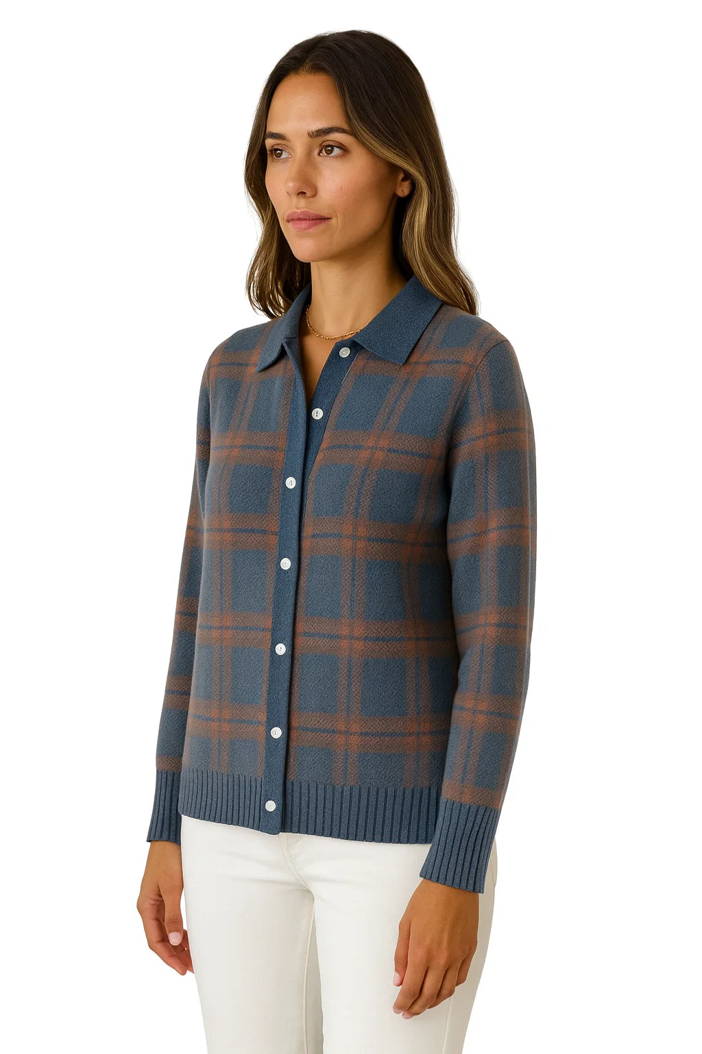 Kariertes Casual-Langarmhemd