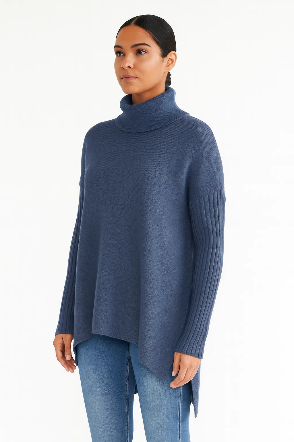 Übergroßer Rollkragen-Strickpullover