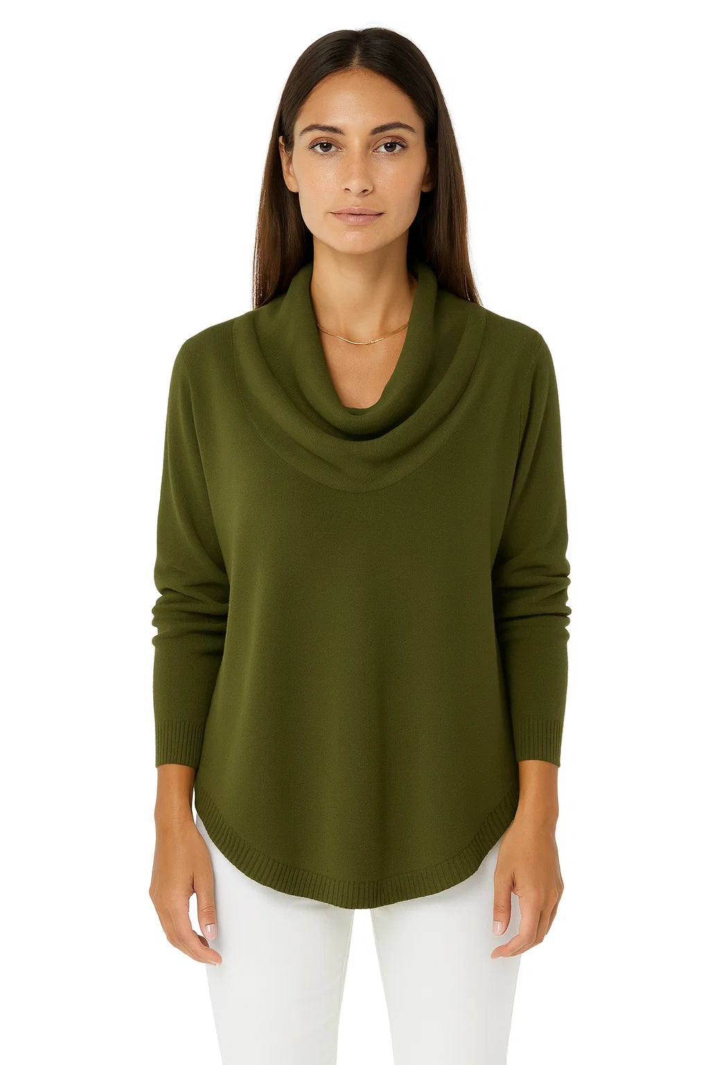 Eleganter Wasserfall Pullover