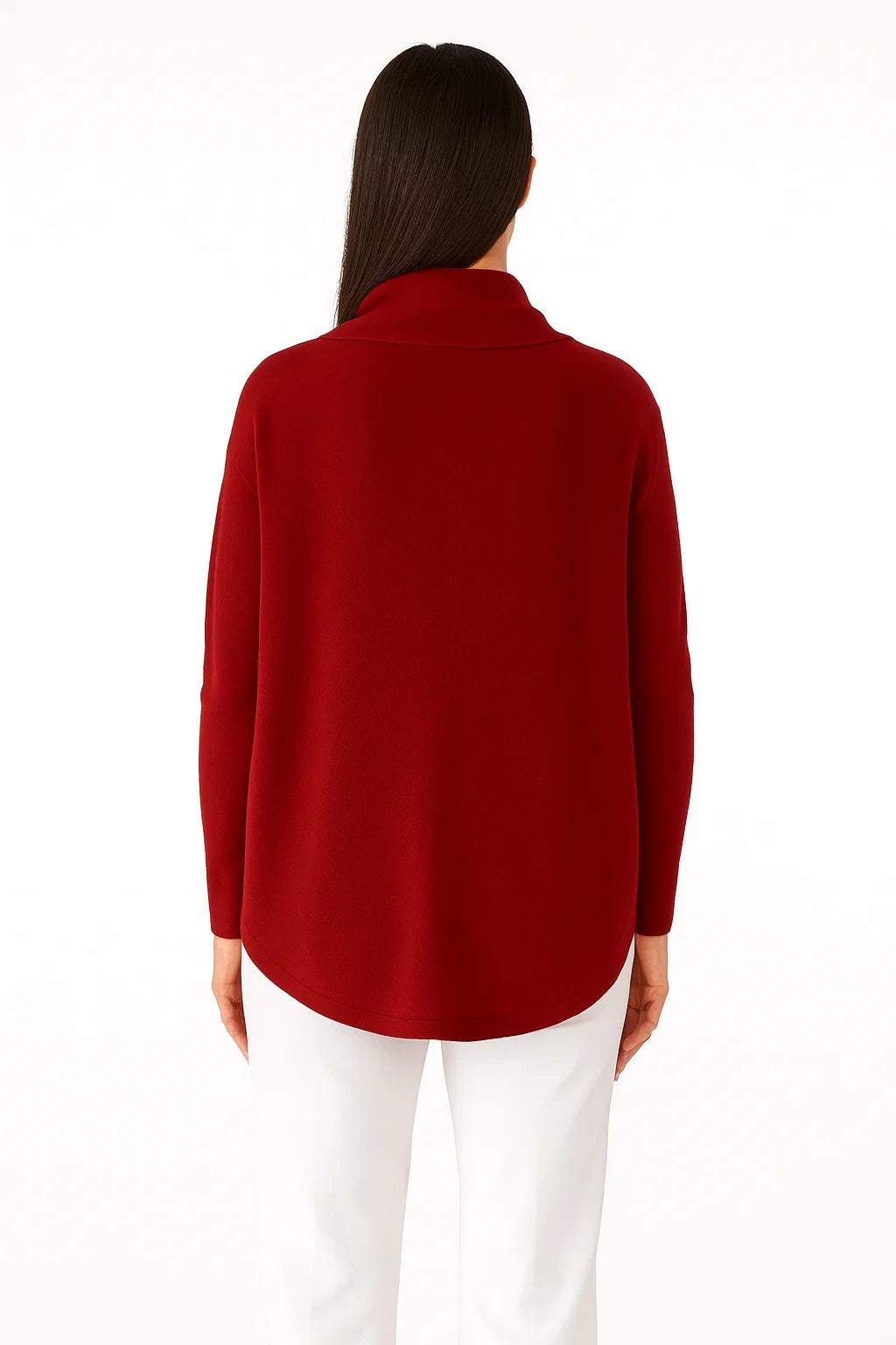 Eleganter Wasserfall Pullover