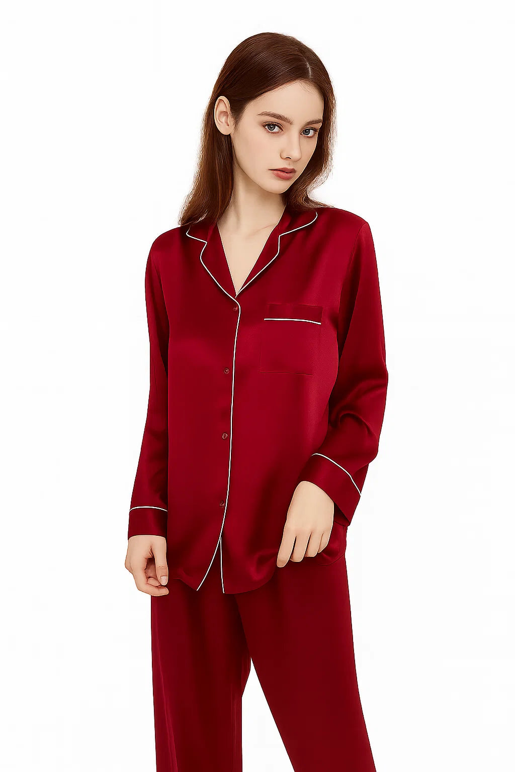 Luxuriöses Seiden-Pyjama-Set