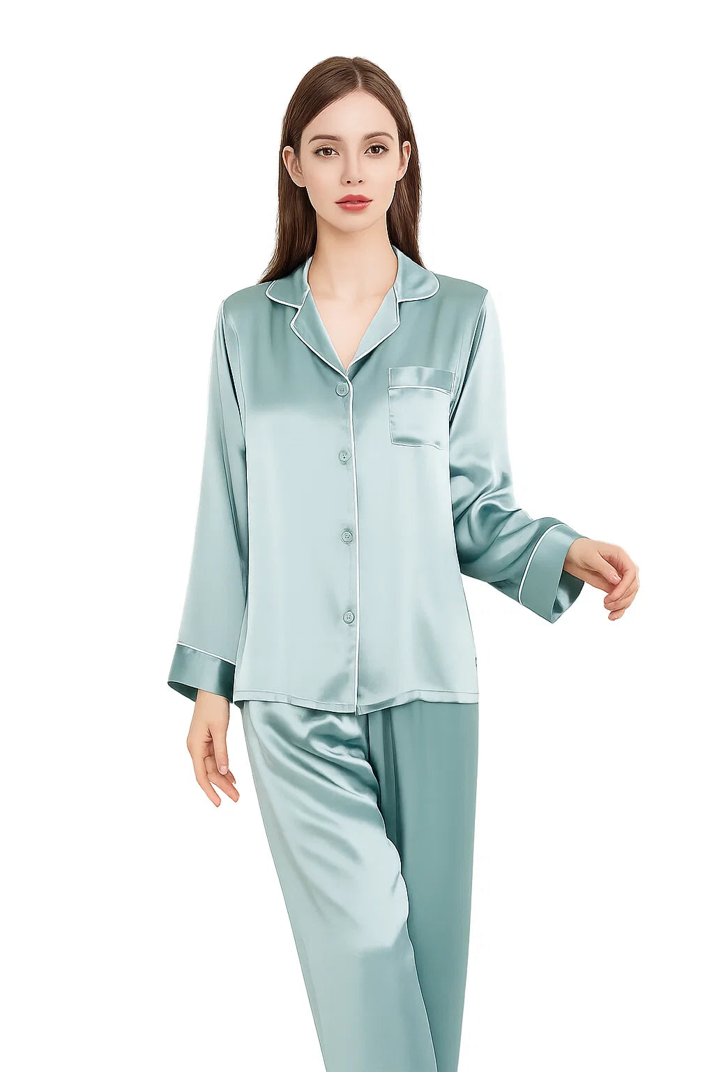 Luxuriöses Seiden-Pyjama-Set