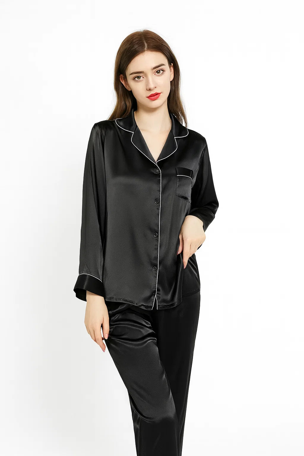 Luxuriöses Seiden-Pyjama-Set