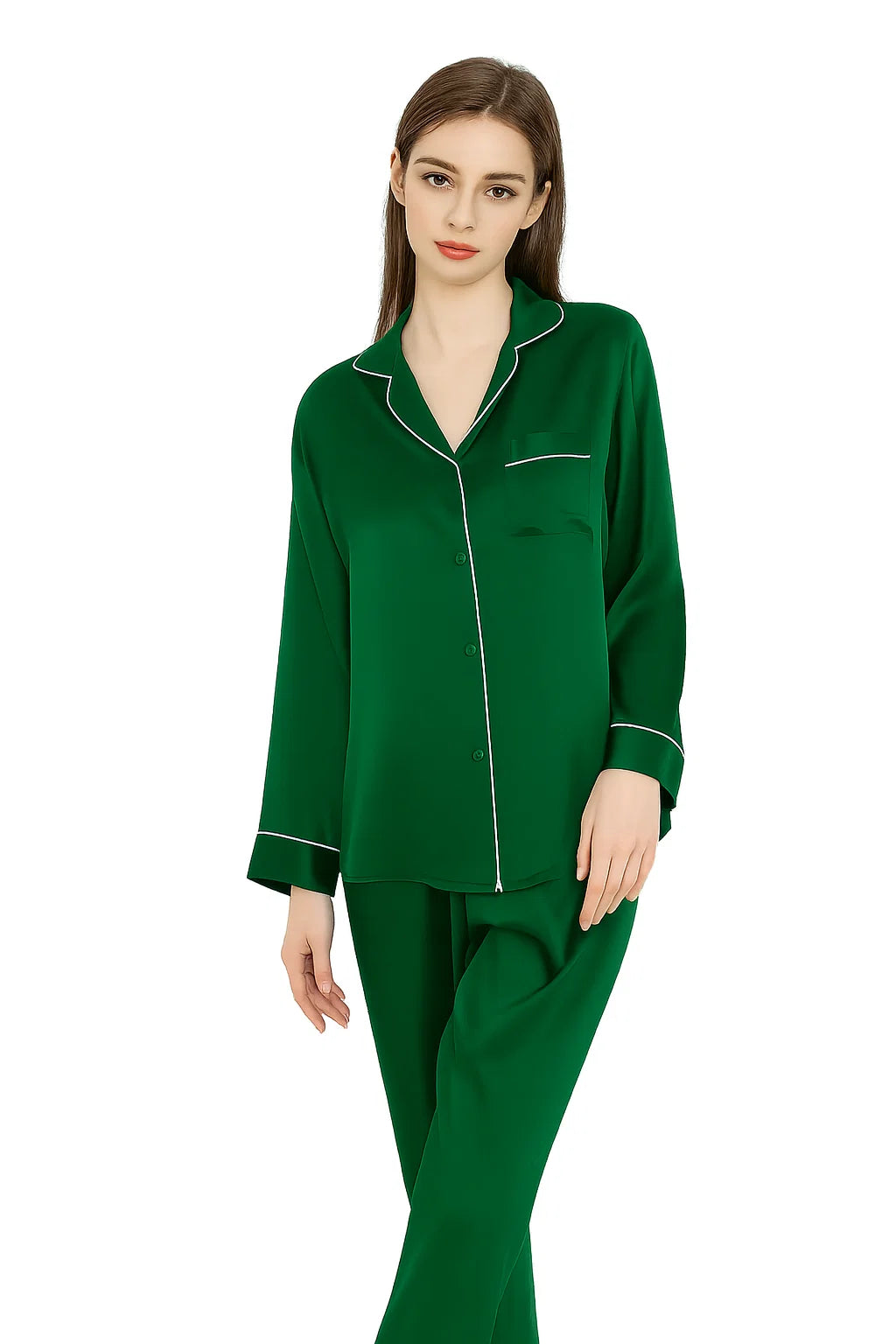 Luxuriöses Seiden-Pyjama-Set