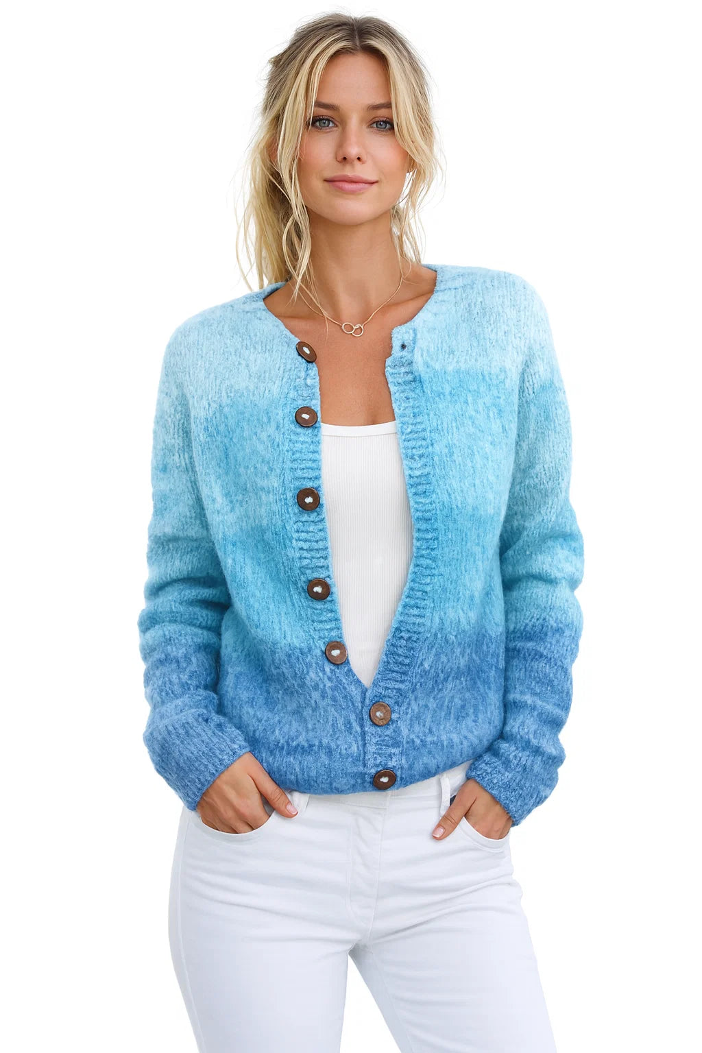 Punktmuster-Cardigan