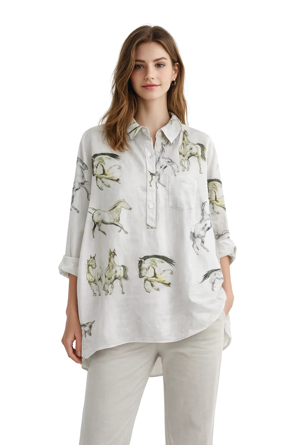 Patchwork-Streifenhemd