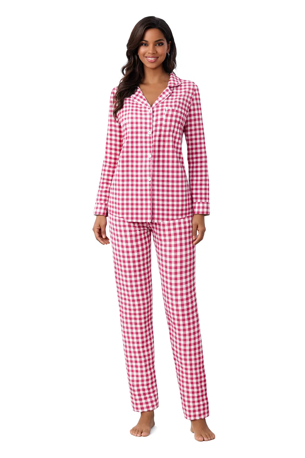 Punktiertes Pyjama-Set