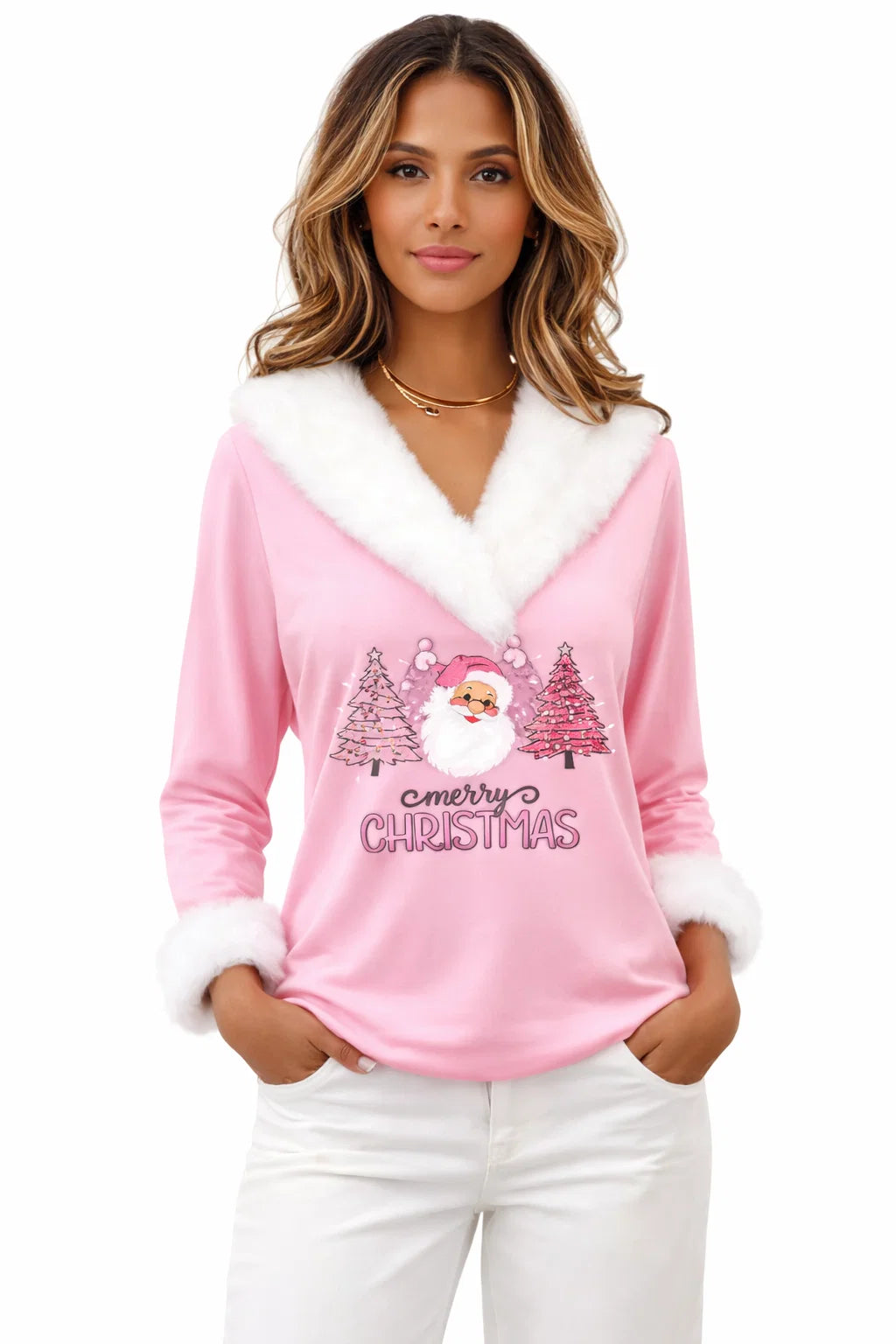 Festlicher Fellpullover