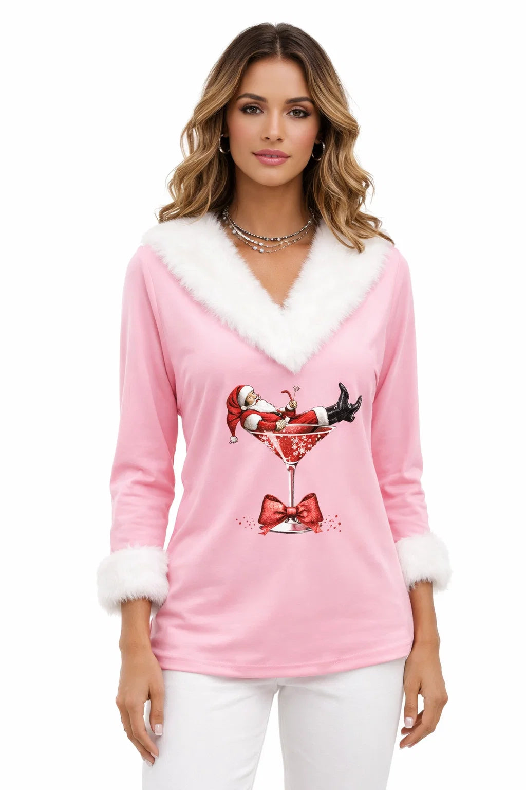 Festlicher Fellpullover