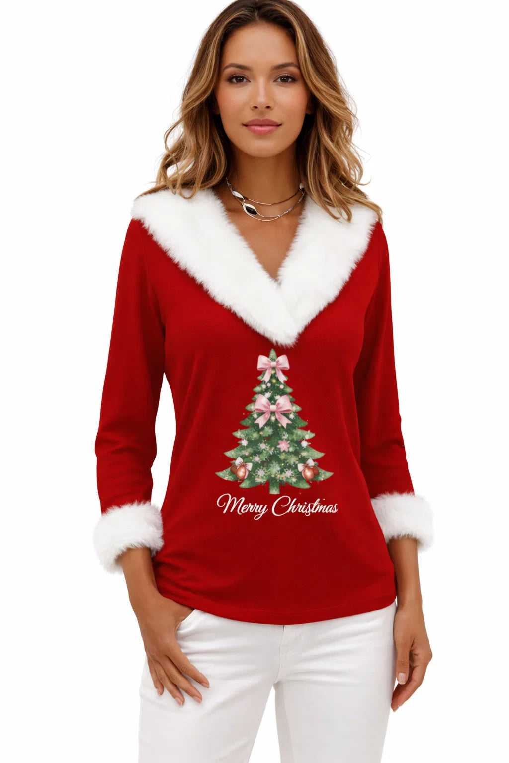 Festlicher Fellpullover