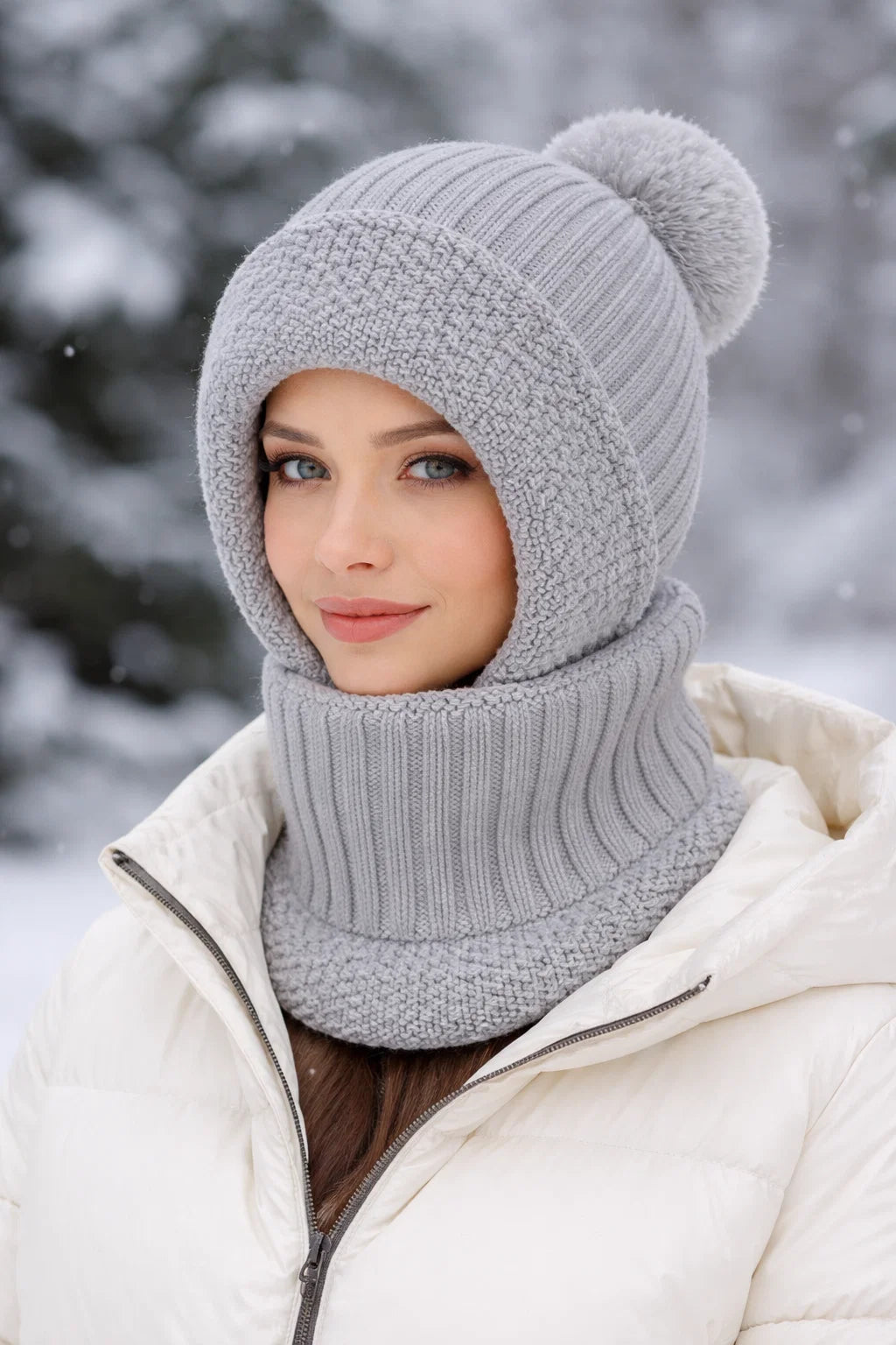 Balaclava-Wintermütze mit Fleecefutter