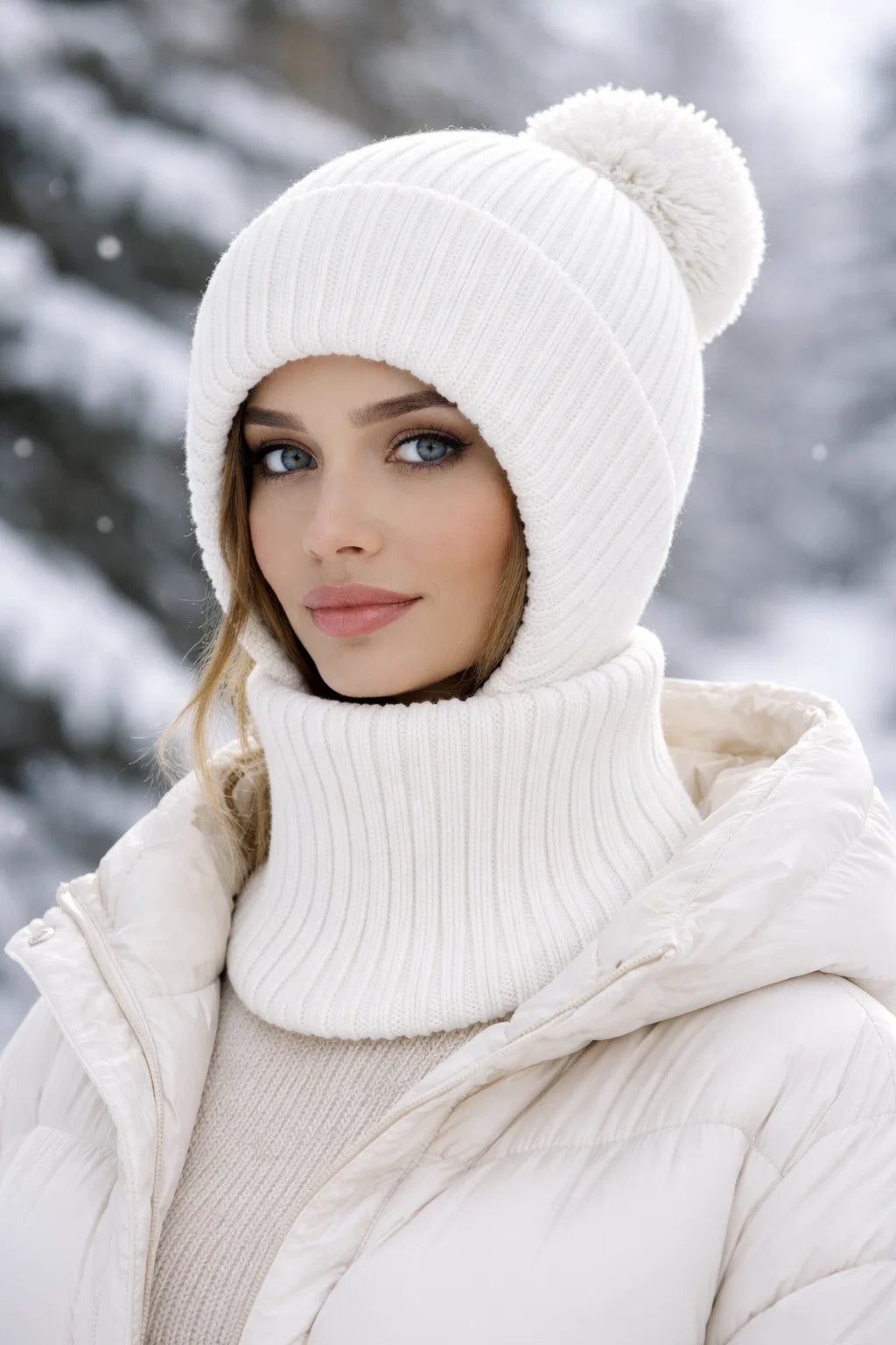 Balaclava-Wintermütze mit Fleecefutter