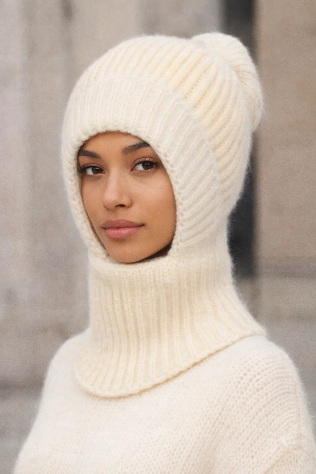 Balaclava-Wintermütze mit Fleecefutter