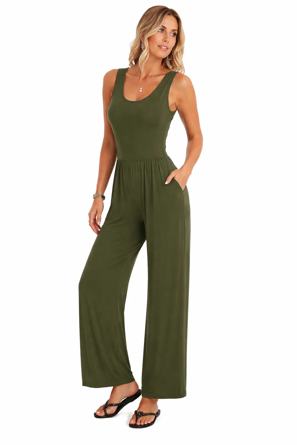 Sommer-Wide-Leg-Jumpsuit