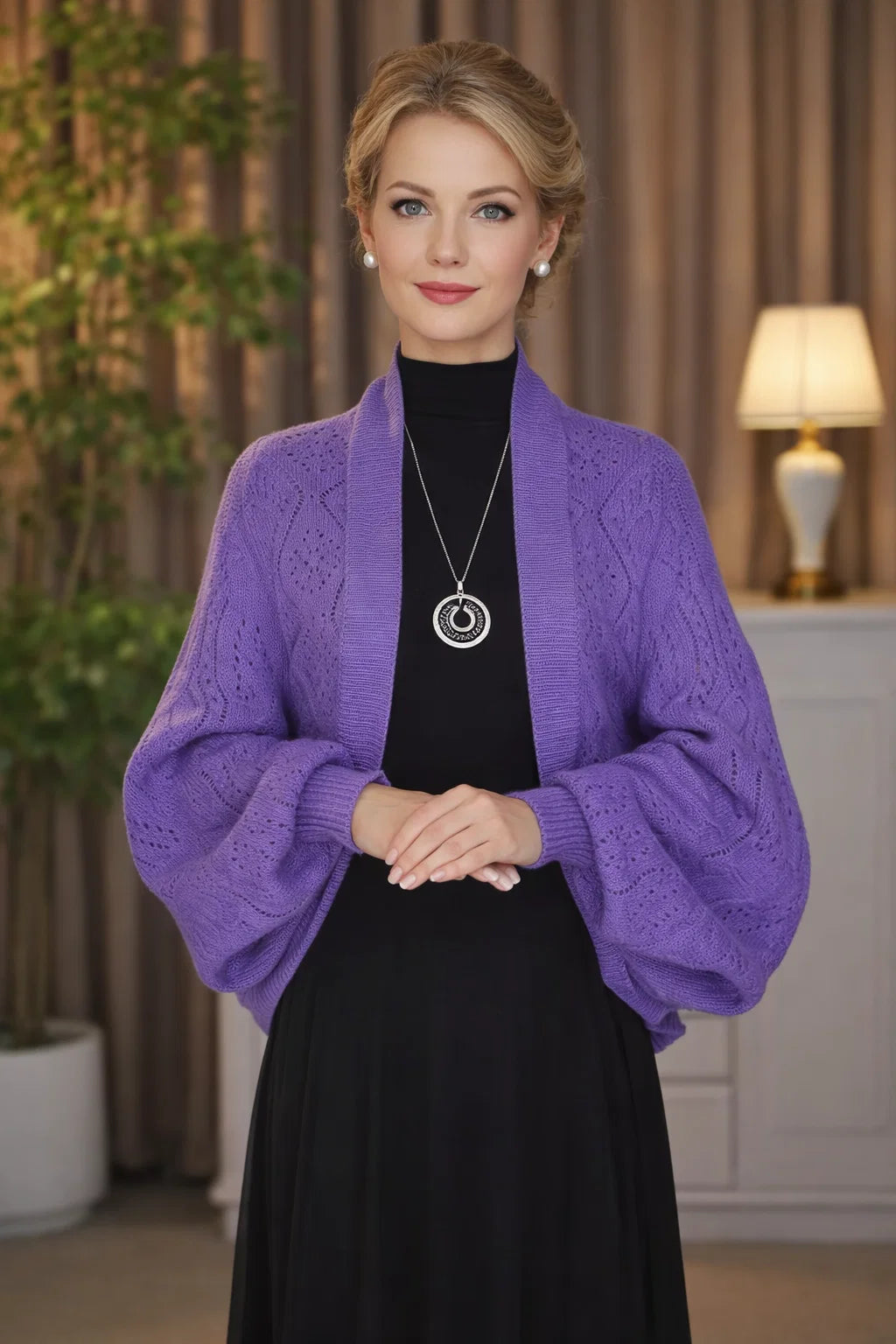 Boho-Strick-Cardigan Schal