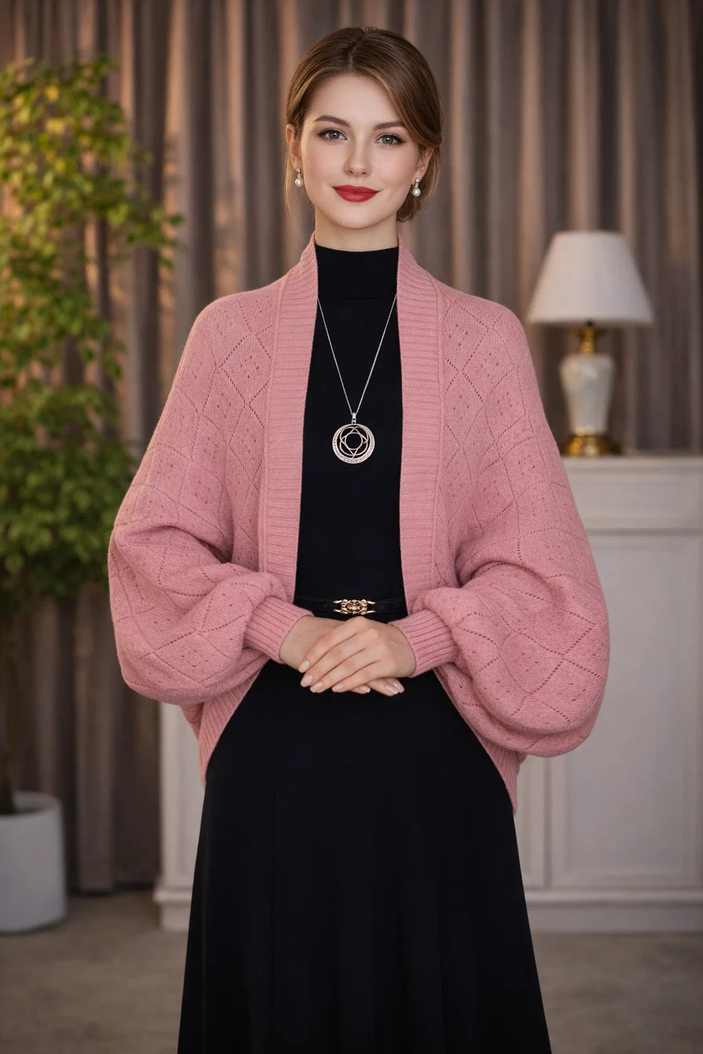 Boho-Strick-Cardigan Schal