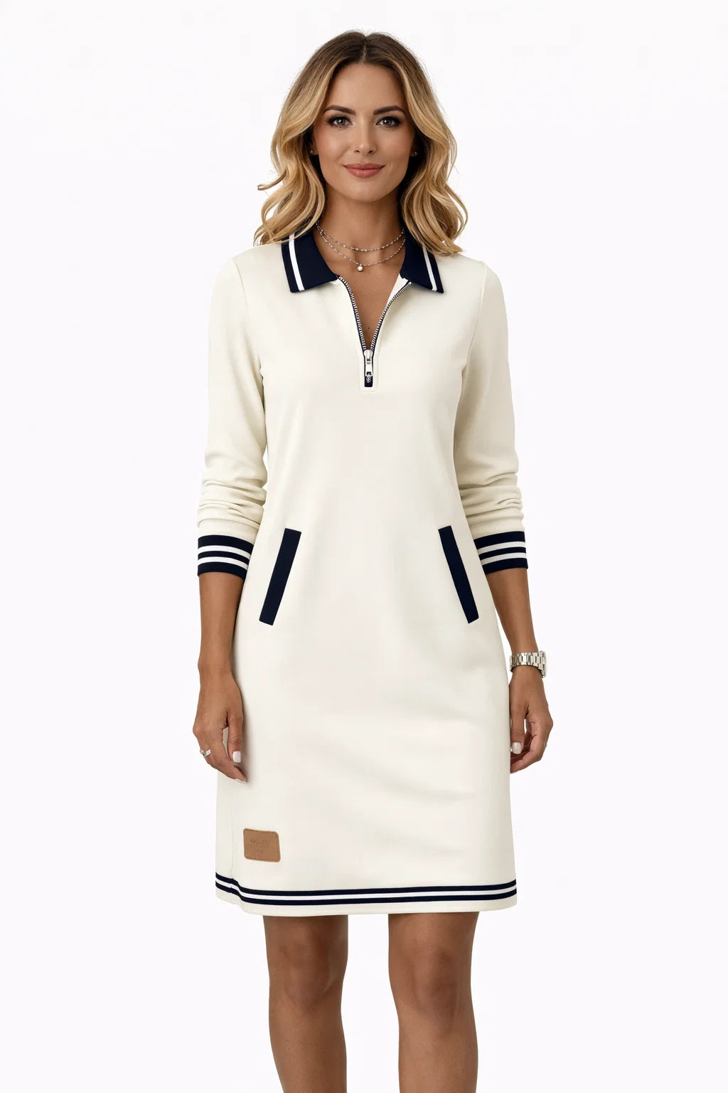 Lässiges Zipper-Kleid