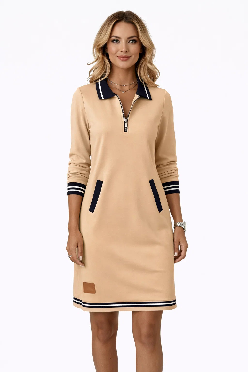 Lässiges Zipper-Kleid