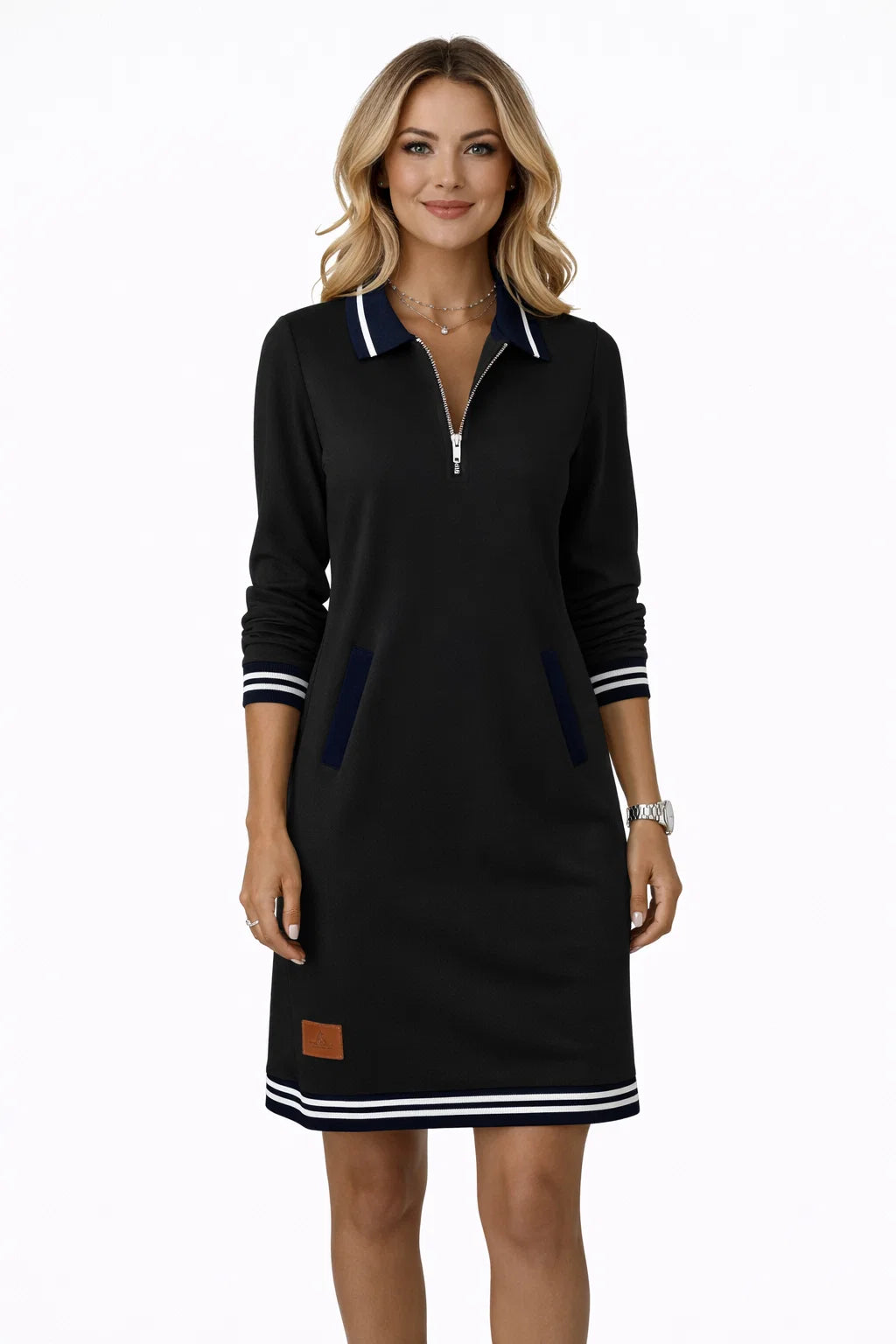 Lässiges Zipper-Kleid