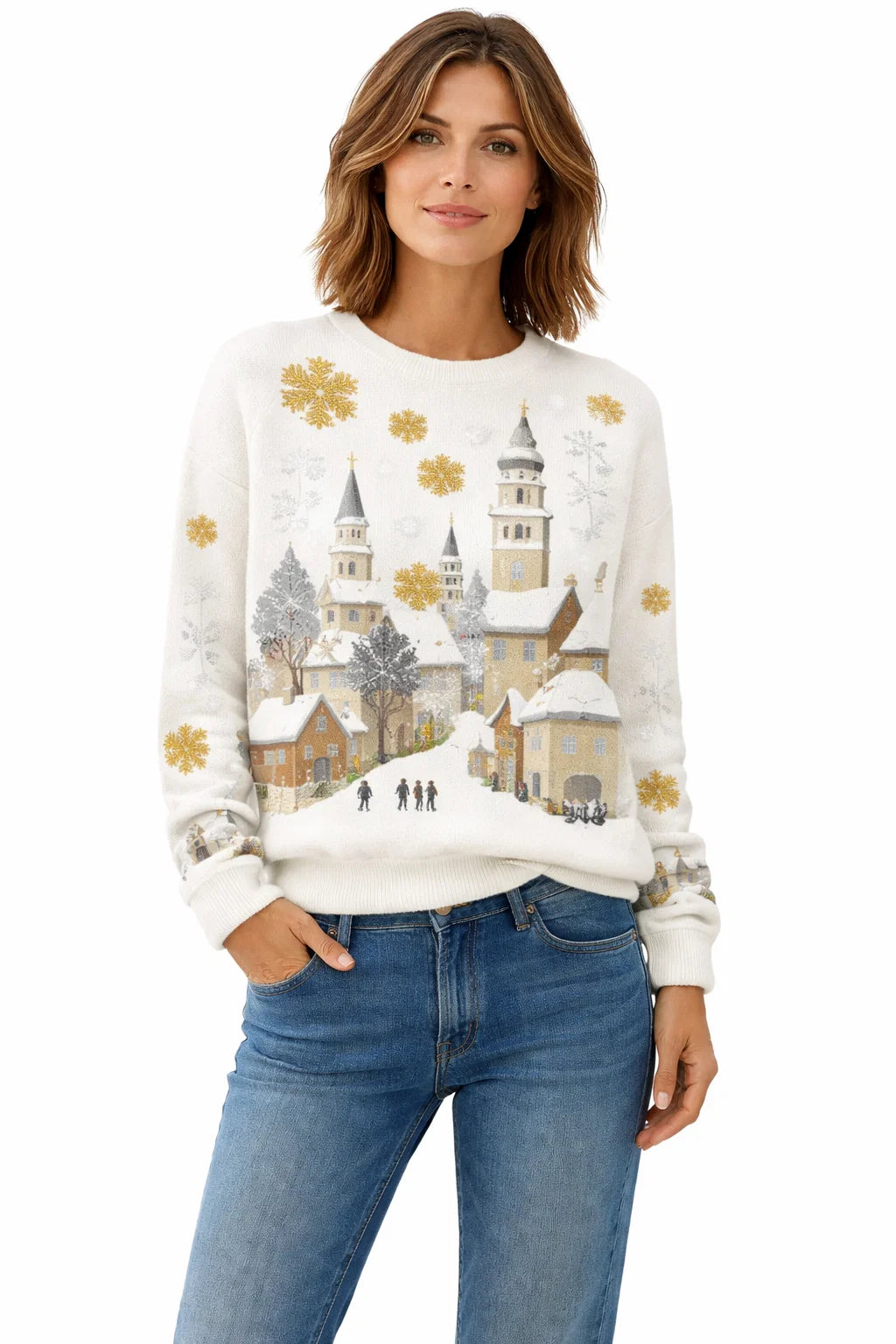 Weihnachtskatzen-Pullover