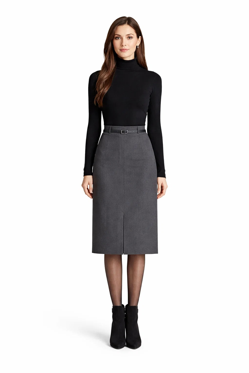 Eleganter High-Waist Midirock